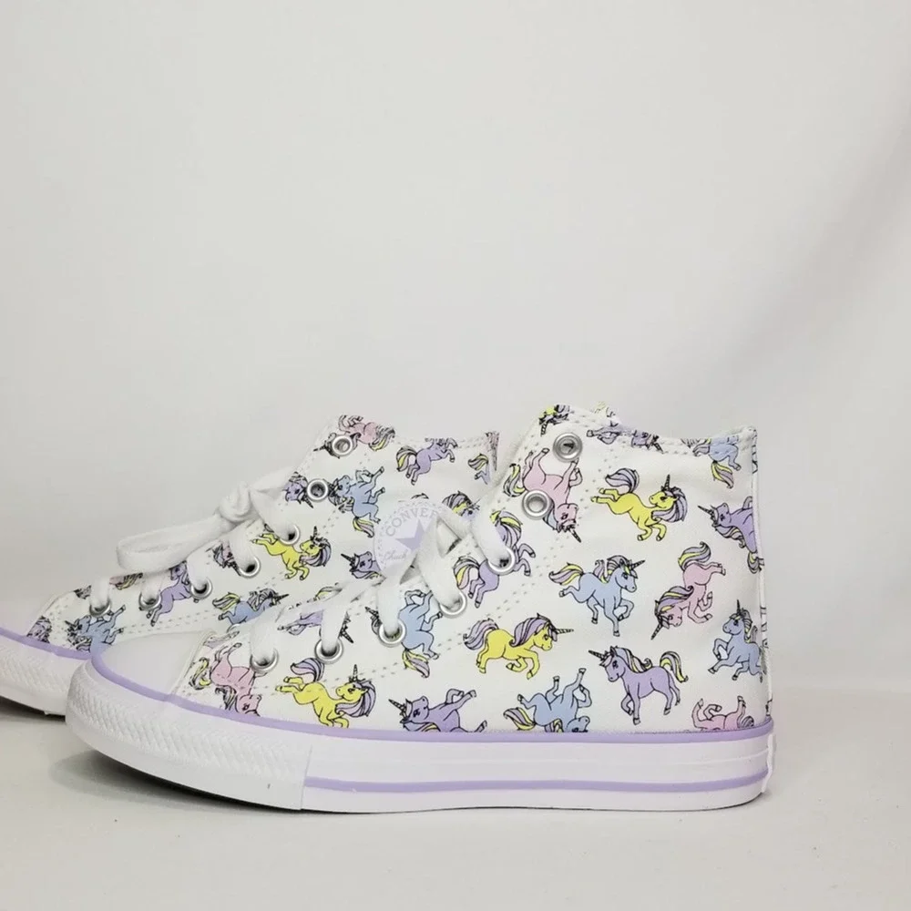 Converse Youth CTAS Unicorn Hi Tops Sneakers White Size 3 NIB A00927F